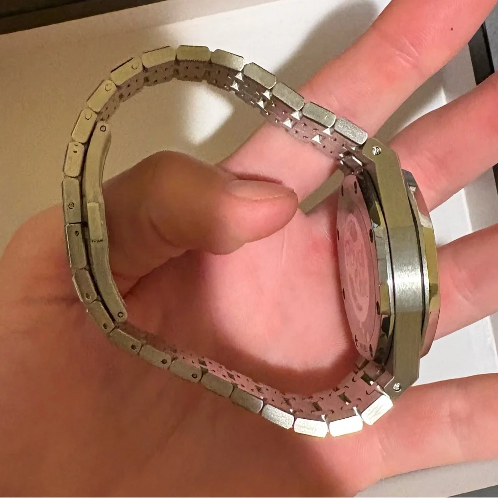 Audemars Piguet Silver and Purple Men's Watch